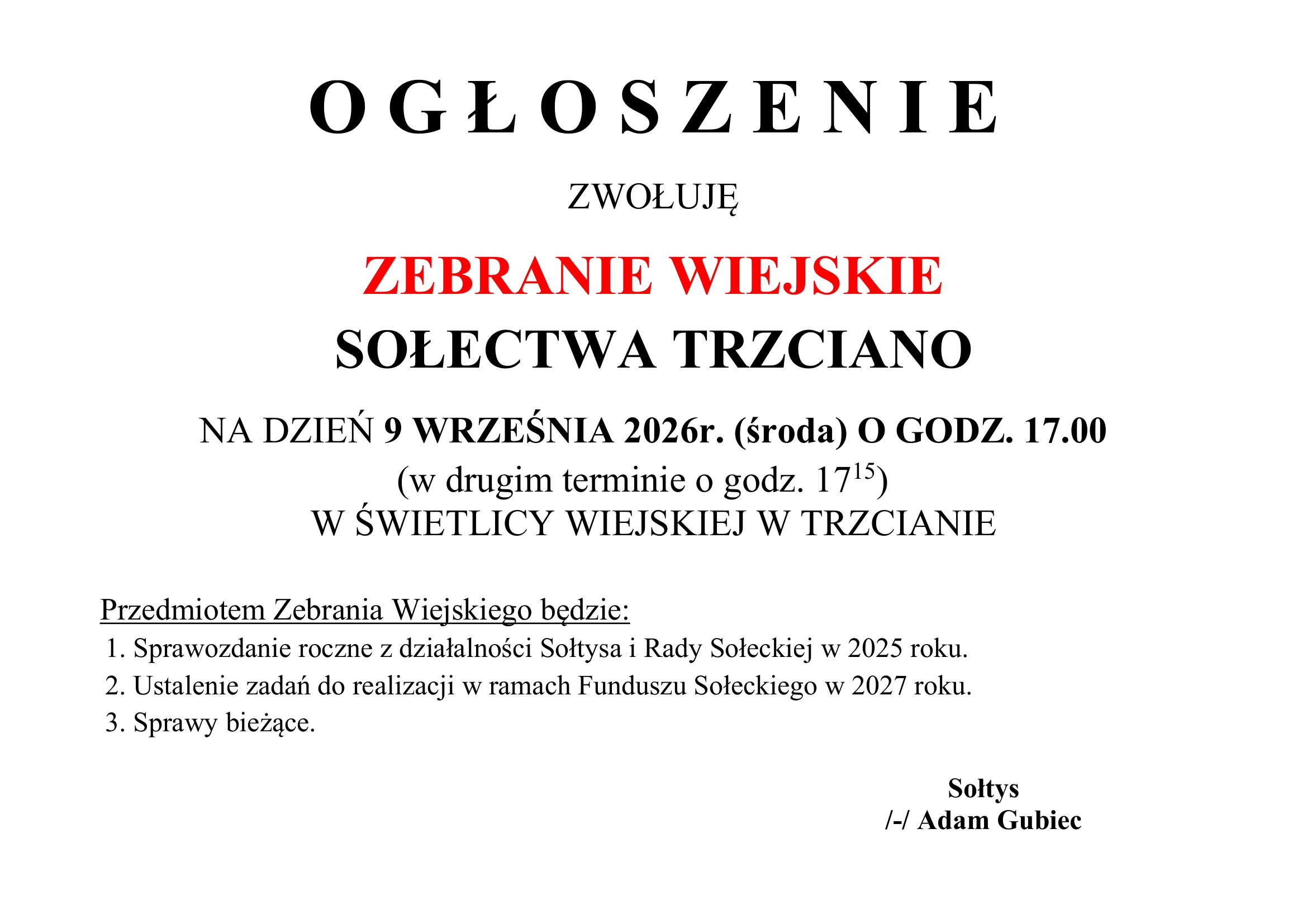 11-_Ogłoszenie__-_Sołectwo_Trzciano_-_09-09-2026-1