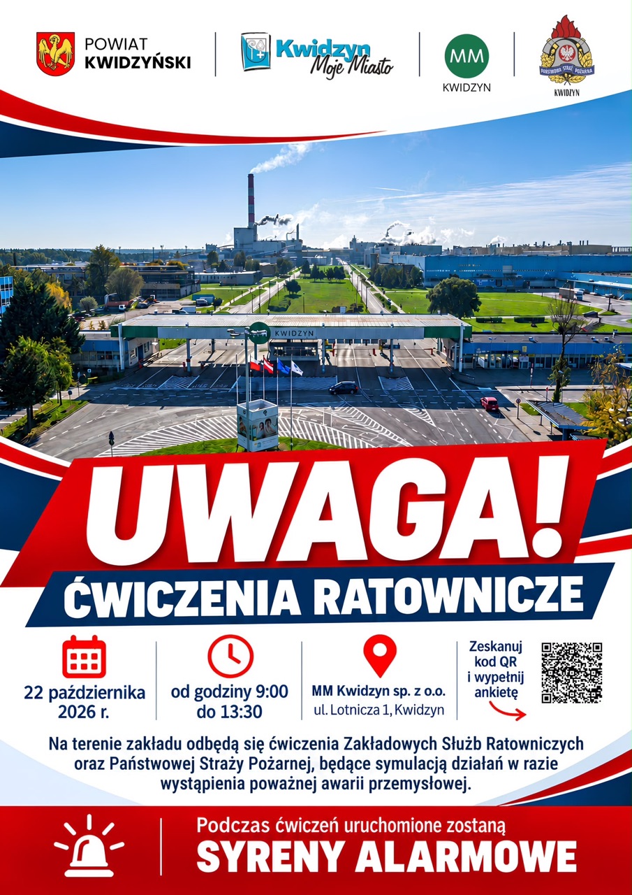Obraz przedstawia informacje na&nbsp;temat ćwiczenia ratowniczego