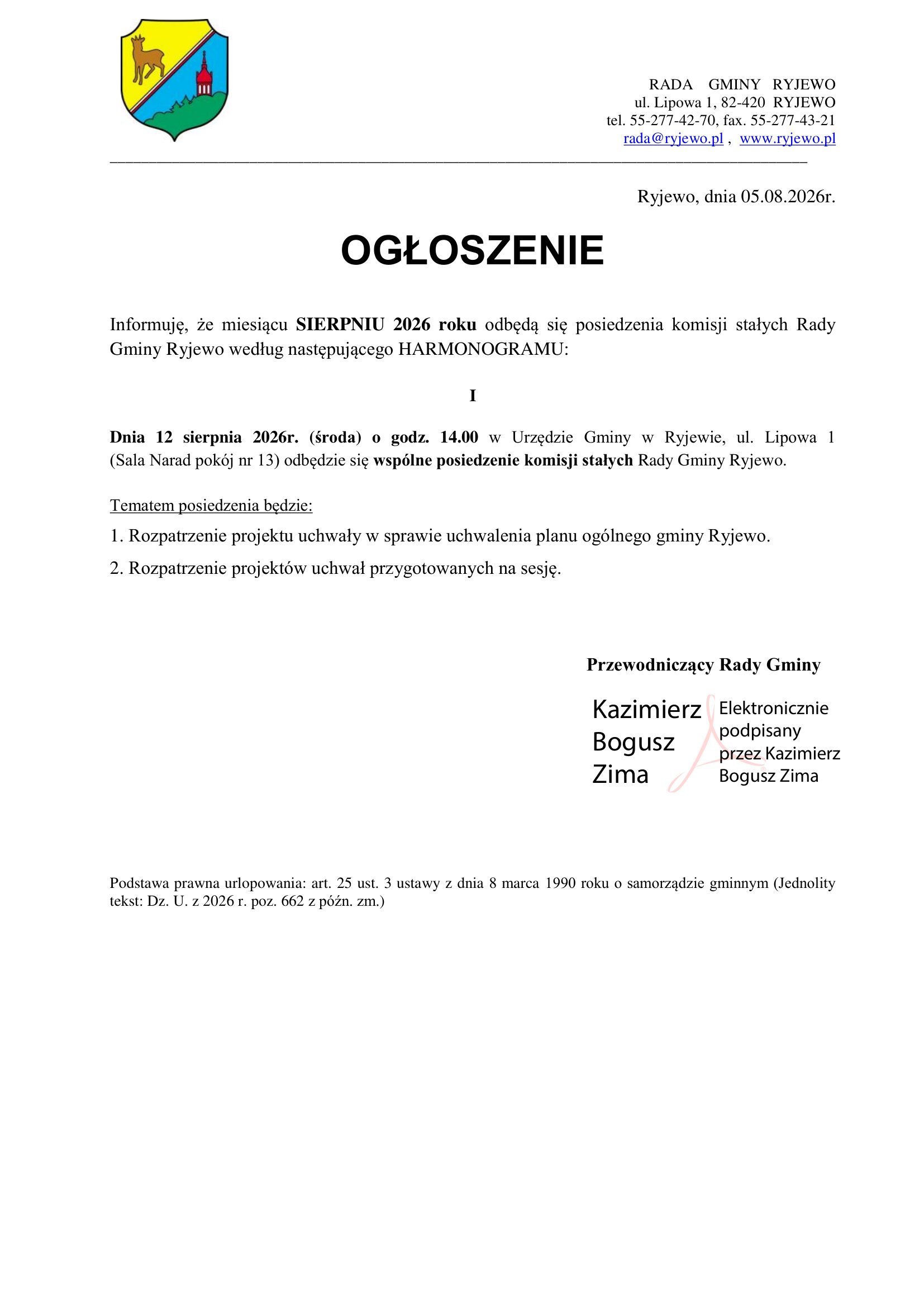 komisje sierpień