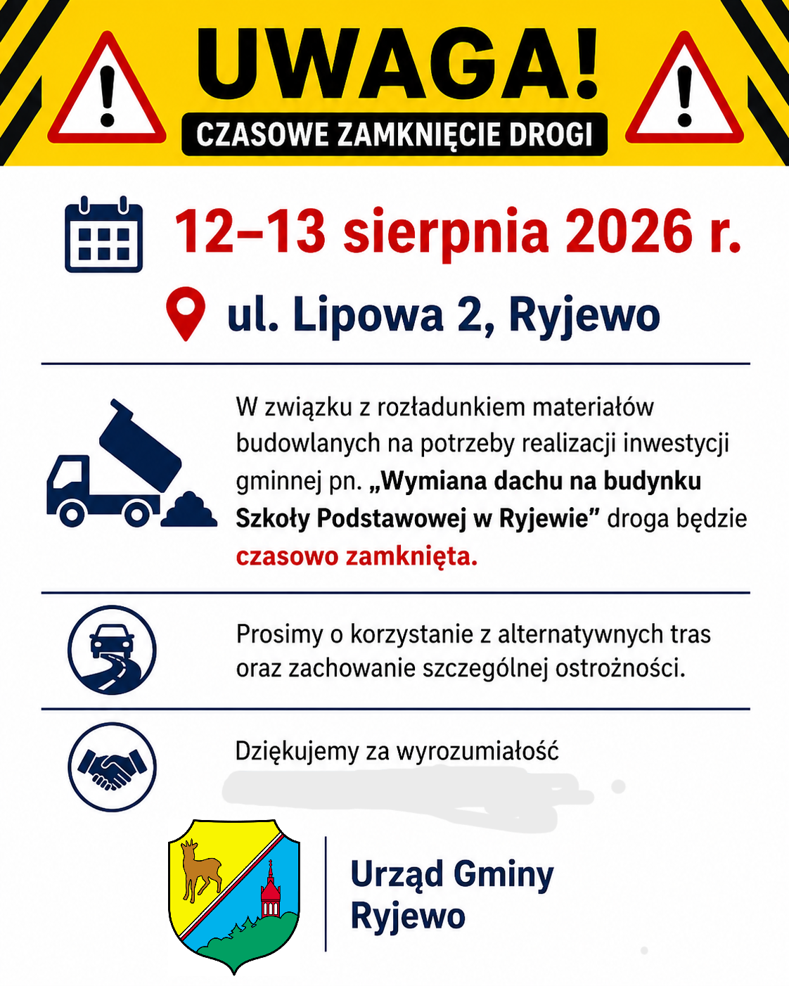 zablokowanie drogi