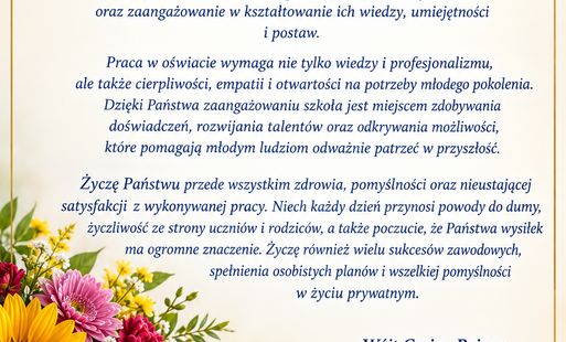 Zdjęcie do Życzenia z okazji Dnia Edukacji Narodowej