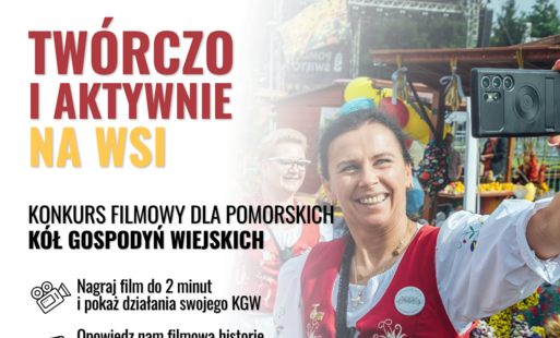 Zdjęcie do Przedłużony termin zgłaszania prac do konkursu filmowego dla K&oacute;ł Gospodyń Wiejskich &bdquo;Tw&oacute;rczo i aktywnie na wsi&rdquo;. 