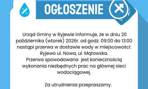 Zdjęcie do Ogłoszenie o braku wody