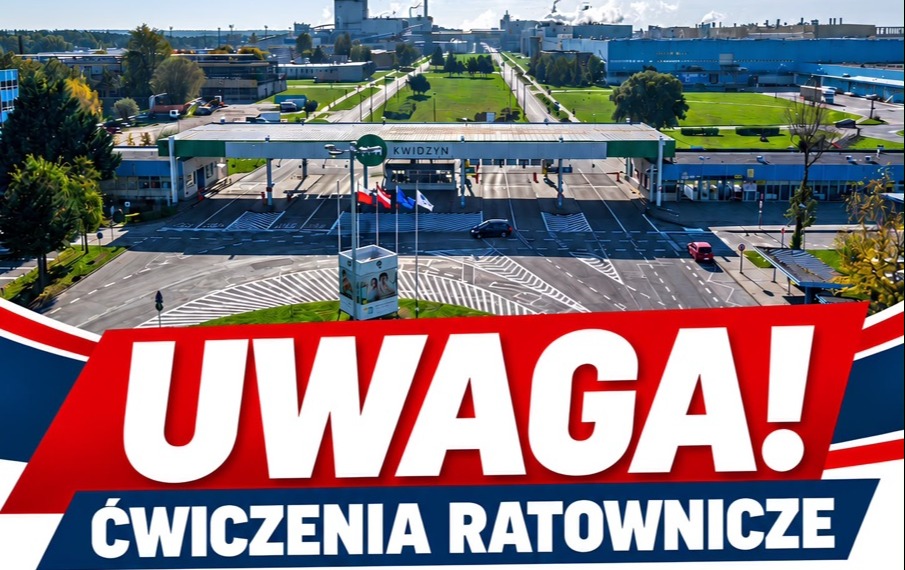 Ćwiczenia ratownicze w zakładzie MM Kwidzyn
